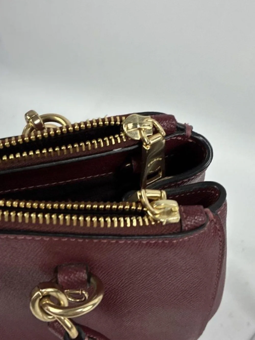 Coach structured leather